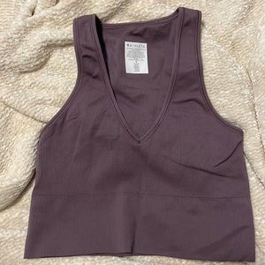 Athleta Aurora crop rib tank